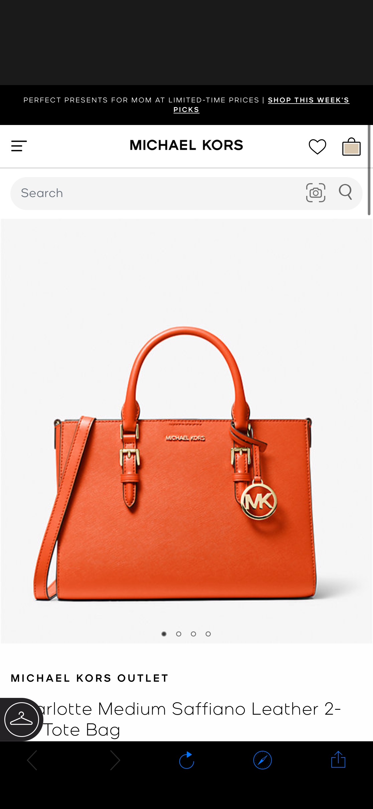 Charlotte Medium Saffiano Leather 2-in-1 Tote Bag | Michael Kors