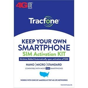 Tracfone SIM卡 + 1年通信服务
