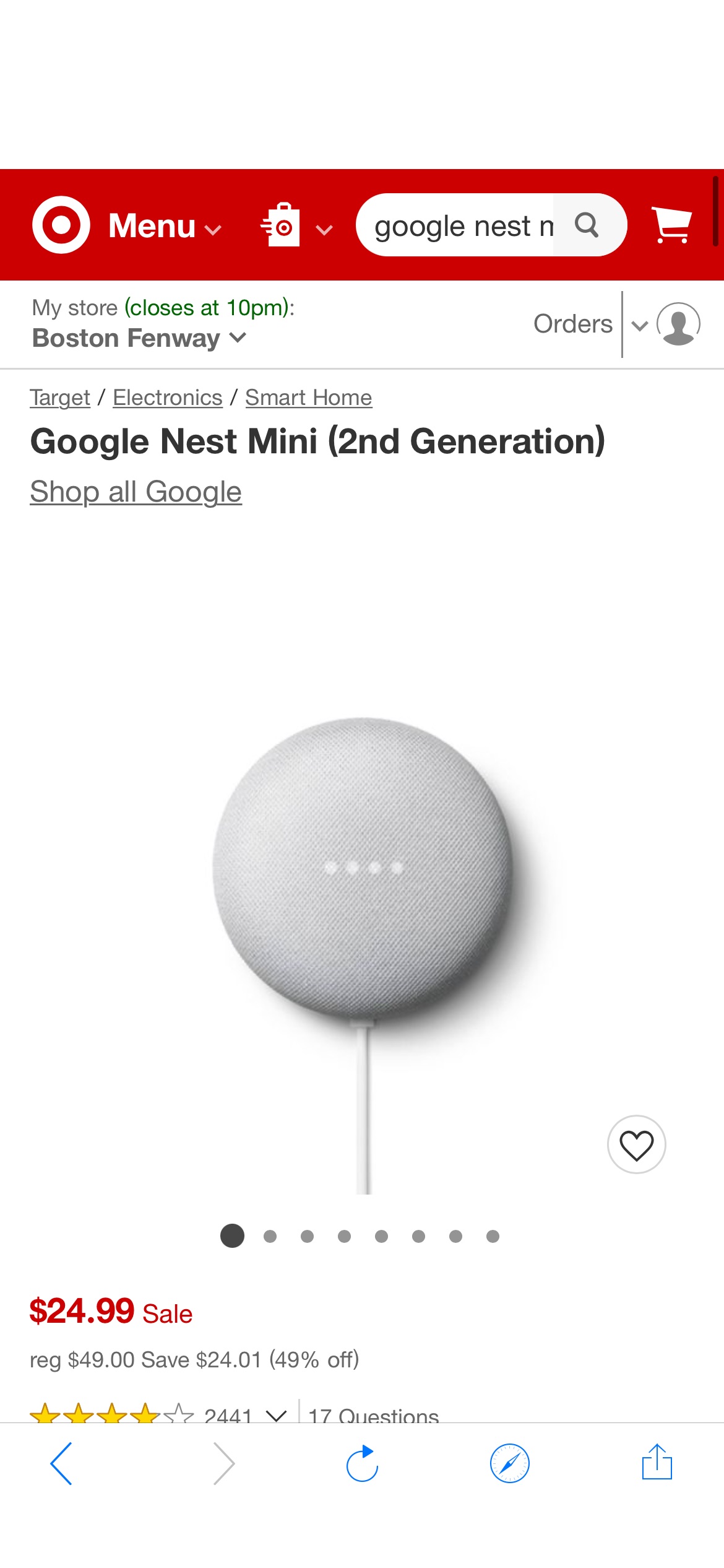 Google Nest Mini智能音箱