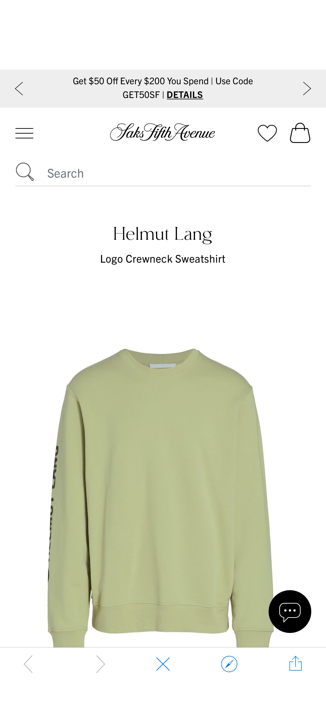 Shop Helmut Lang Logo Crewneck Sweatshirt | Saks Fifth Avenue