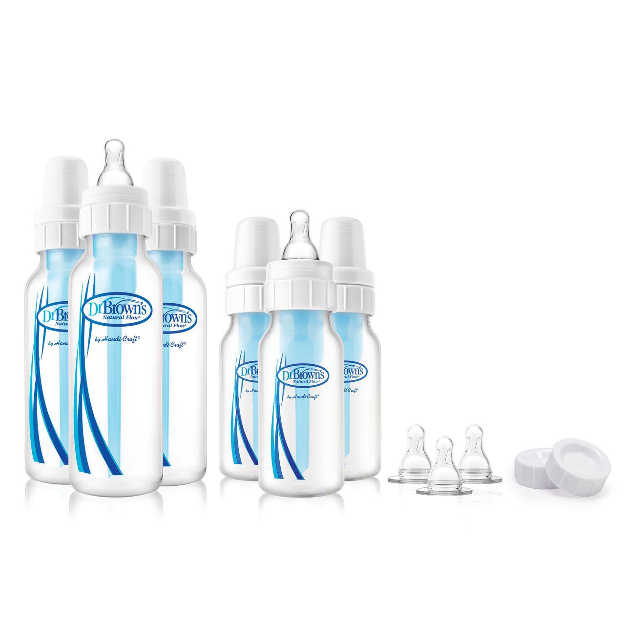 Dr. Brown's Natural Flow Original Baby 奶瓶Gift Set, (0m+), Clear, 6-Count - Walmart.com - Walmart.com