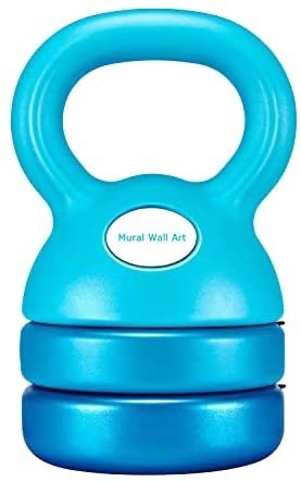 Mural Wall Art Kettlebell Weight Set 5-12 Pounds: Strength Training Adjustable Dumbbell Fitness Equipment for Home Gym Clearance Workout & Exercise Suitable for Women Men Kids