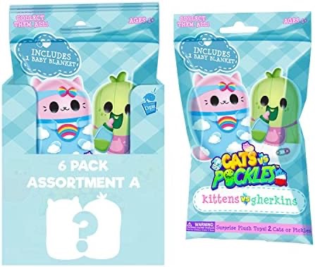 Amazon.com: Kittens vs Gherkins - Mystery Bag - Contains 1 Pair of 3" Bean Filled Plushies! Collect These as Stocking Stuffers, Fidget Toys or Sensory Toys. Great for Kids, Boys, & Girls - Collect The