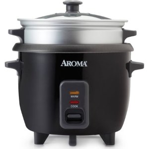 Aroma 6-Cup Rice Cooker And Food Steamer