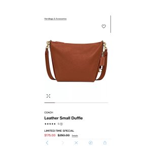 $175 COACH Leather Small Duffle & Reviews - Handbags & Accessories - Macy s