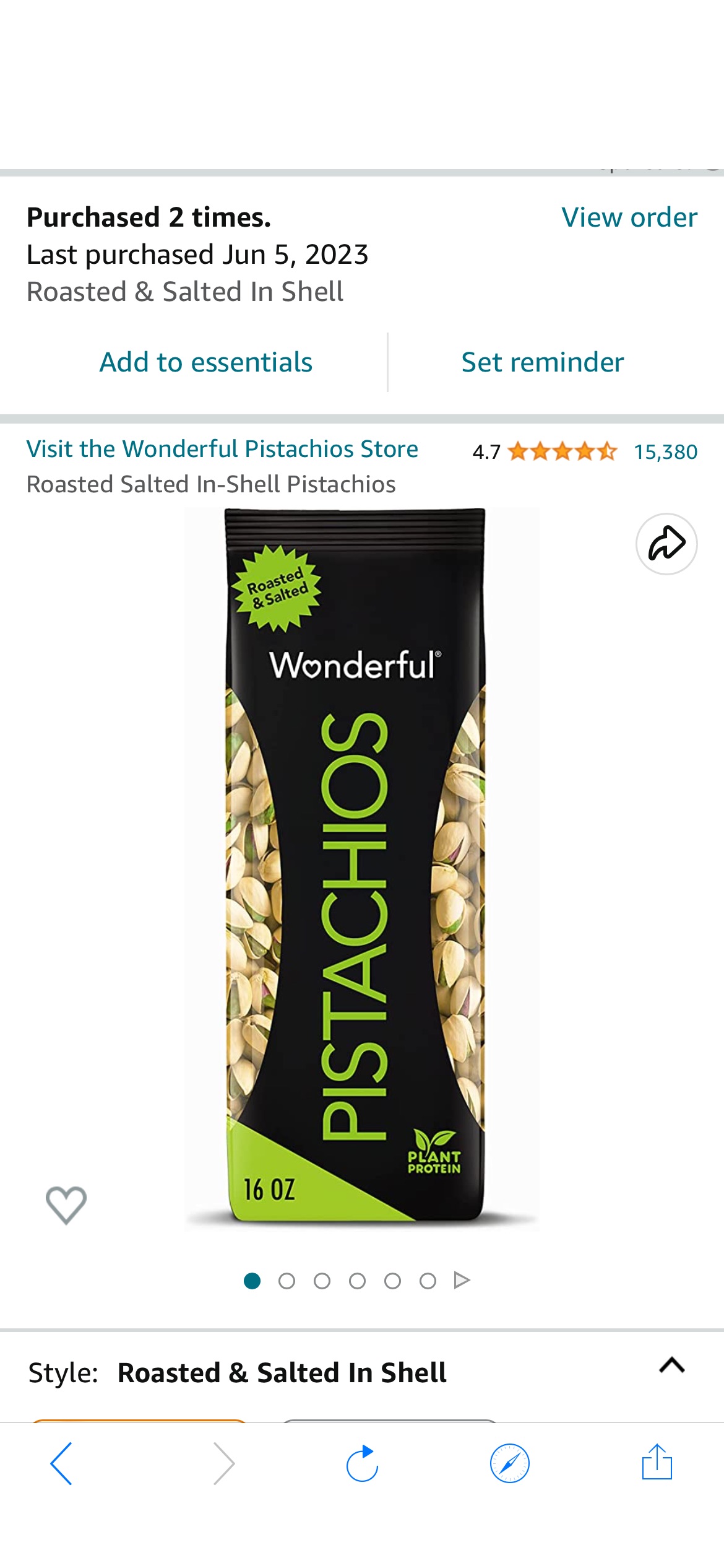 Amazon.com : Wonderful Pistachios, In-Shell, Roasted & Salted Nuts, 16oz : Snack Pistachio Nuts : Everything Else