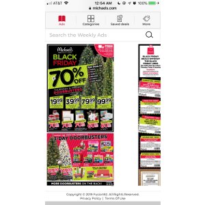黑五海报 doorbuster 70% off Michaels 黑五海报