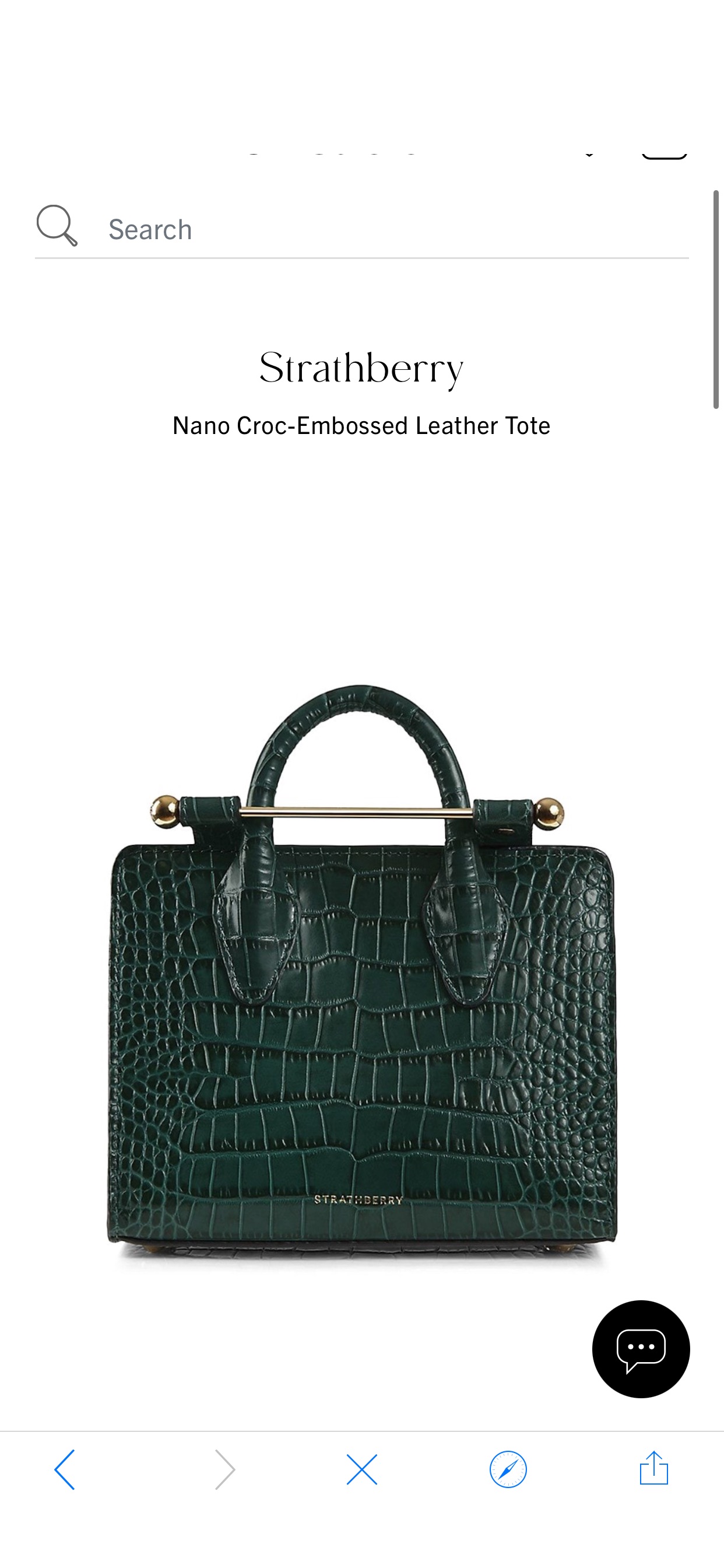 Shop Strathberry Nano Croc-Embossed Leather Tote | Saks Fifth Avenue