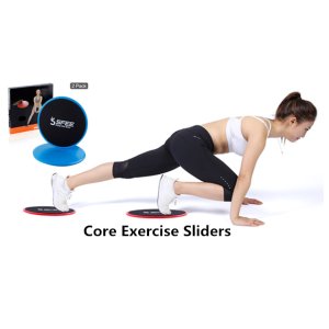 $5.59 MRELC Core Sliders, Exercise Sliders Fitness, 2 Pack Dual Sided Strength Slides, Use on All Surfaces(Carpet or Hardwood Floors)防滑垫