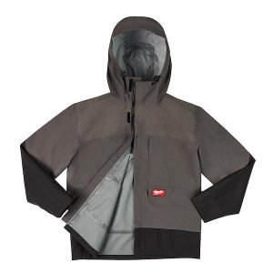Milwaukee Men's Large Gray HYDROBREAK Layer Rain Shell Jacket