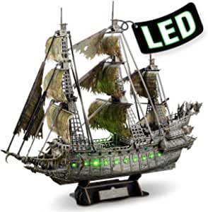 Cubicfun 3D LED 飞翔的荷兰人 海盗船儿童拼图 共360片