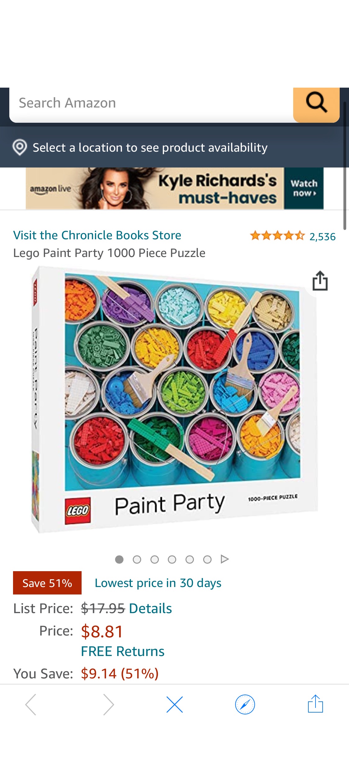 Lego乐高 Paint Party 1000片拼图