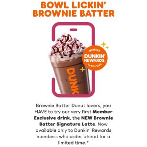 Dunkin限時上新:Brownie Batter Signature Latte
