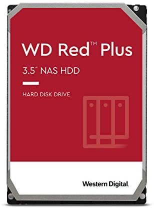 西数红盘plus Western Digital 4TB WD Red Plus NAS Internal Hard Drive HDD - 5400 RPM, SATA 6 Gb/s, CMR -WD40EFZX