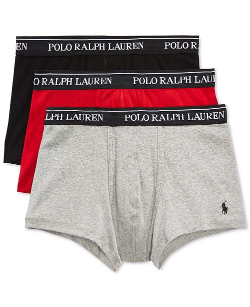 Polo Ralph Lauren Trunks, 3 Pack & Reviews - Underwear & Socks - Men - Macy's男士底裤3条装