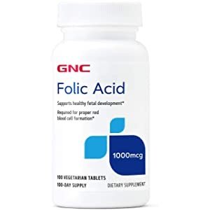 GNC Folic Acid 1000 mcg 100 Tablets
