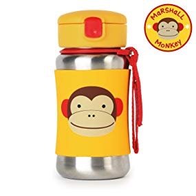 Skip Hop Kids Water Bottle With Straw Monkey