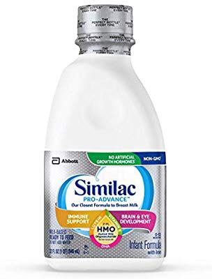 Similac Pro-Advance Non-GMO with 2'-FL HMO 婴儿配方水奶，1qt Bottles (6瓶）