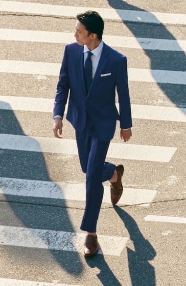 BOSS Huge/Genius Trim Fit Solid Wool Suit | Nordstrom西服套装