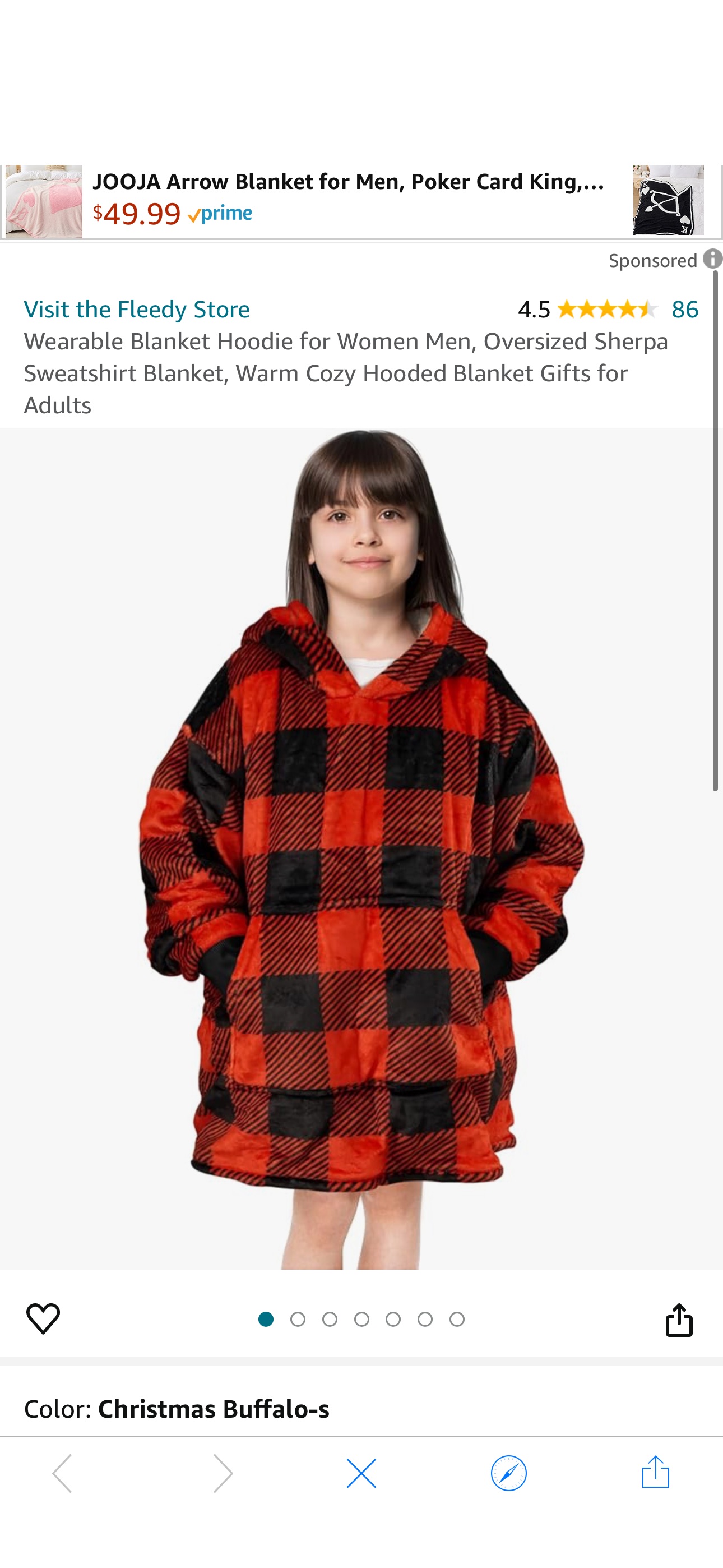 Amazon.com: Christmas Wearable Blanket Kids Sherpa Blanket Hoodie for Kids, Warm Cozy Oversized Hooded Blanket Gifts for Girls Boys 6-10YR (Red) : Home & Kitchen