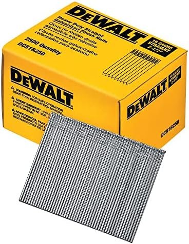 DEWALT Finish Nails, 2-1/2-Inch, 16GA, 2500 Count