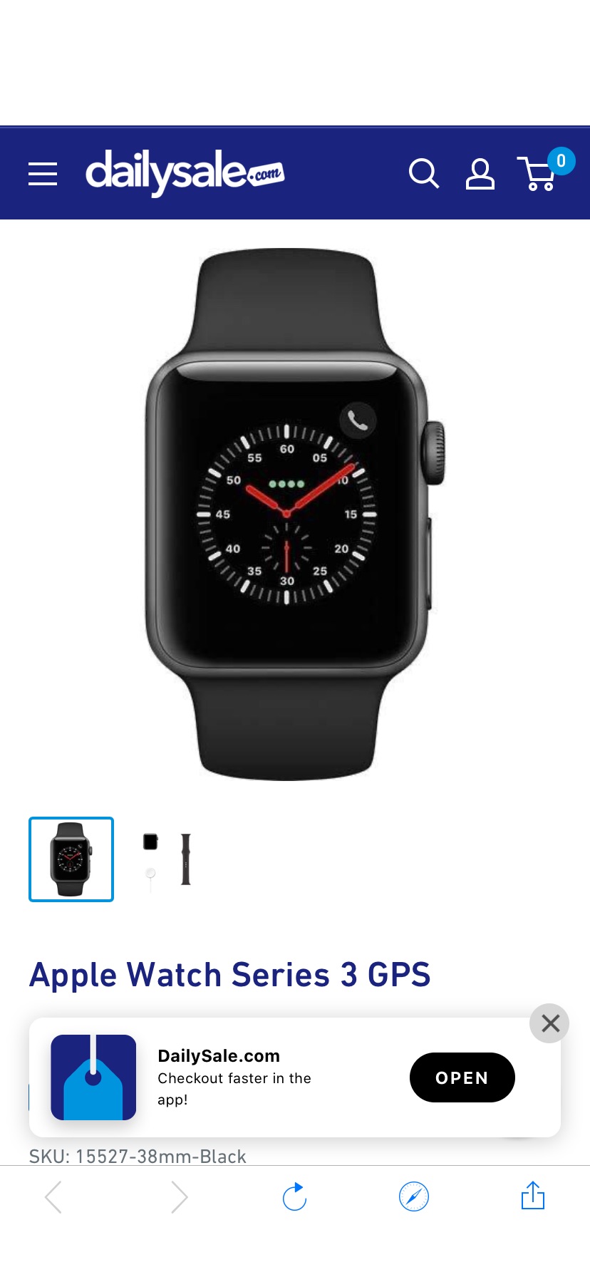 Apple Watch Series 3 GPS– DailySale苹果手表