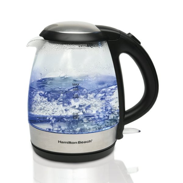 Compact Glass Kettle, 1.2 Liters