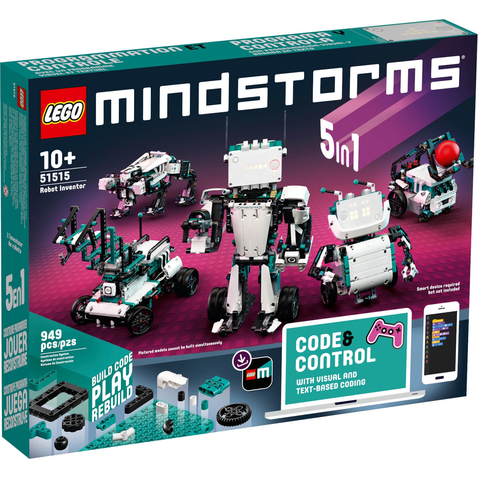 LEGO MINDSTORMS Robot Inventor 5in1 Remote Control Toy (51515) Toys | Zavvi US 乐高机器人 2020新