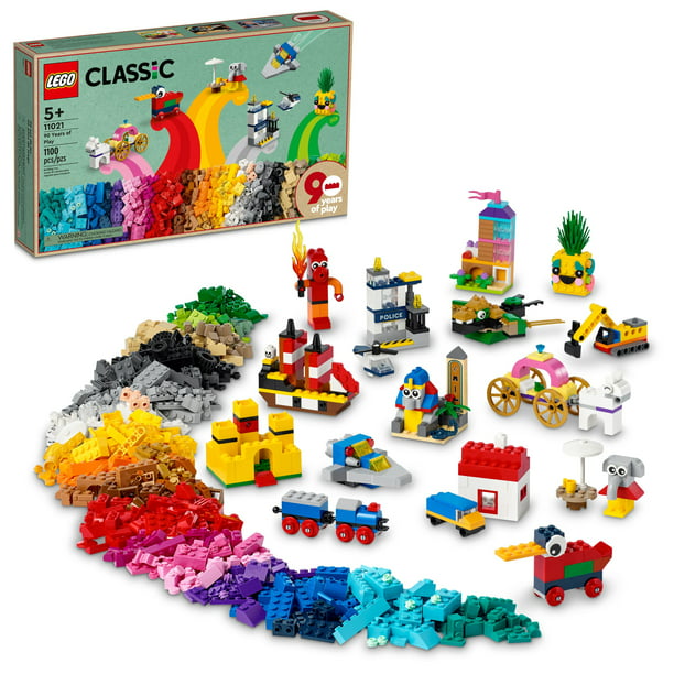 LEGO Classic 90 Years of Play Building Set with 15 Mini Builds 11021 - Walmart.com