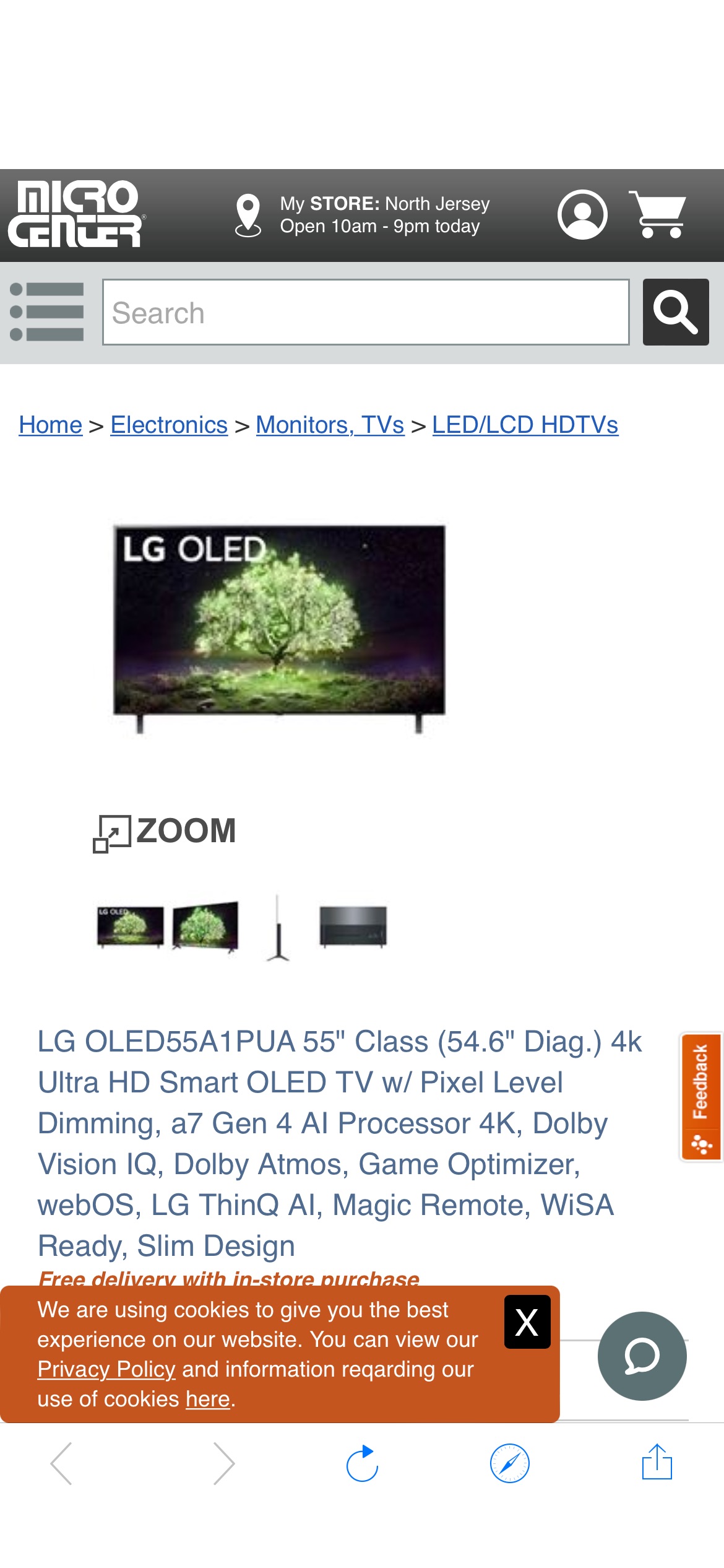 LG OLED55A1PUA 55英寸