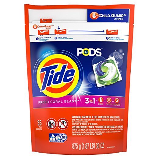 Pods Detergent Pacs, Coral Blast Scent, 35 Count @ Amazon