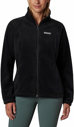 Columbia Women&#39;s Petite Benton Springs Full Zip Fleece Jacket - Large - Black at Amazon Women&#39;s Coats Shop