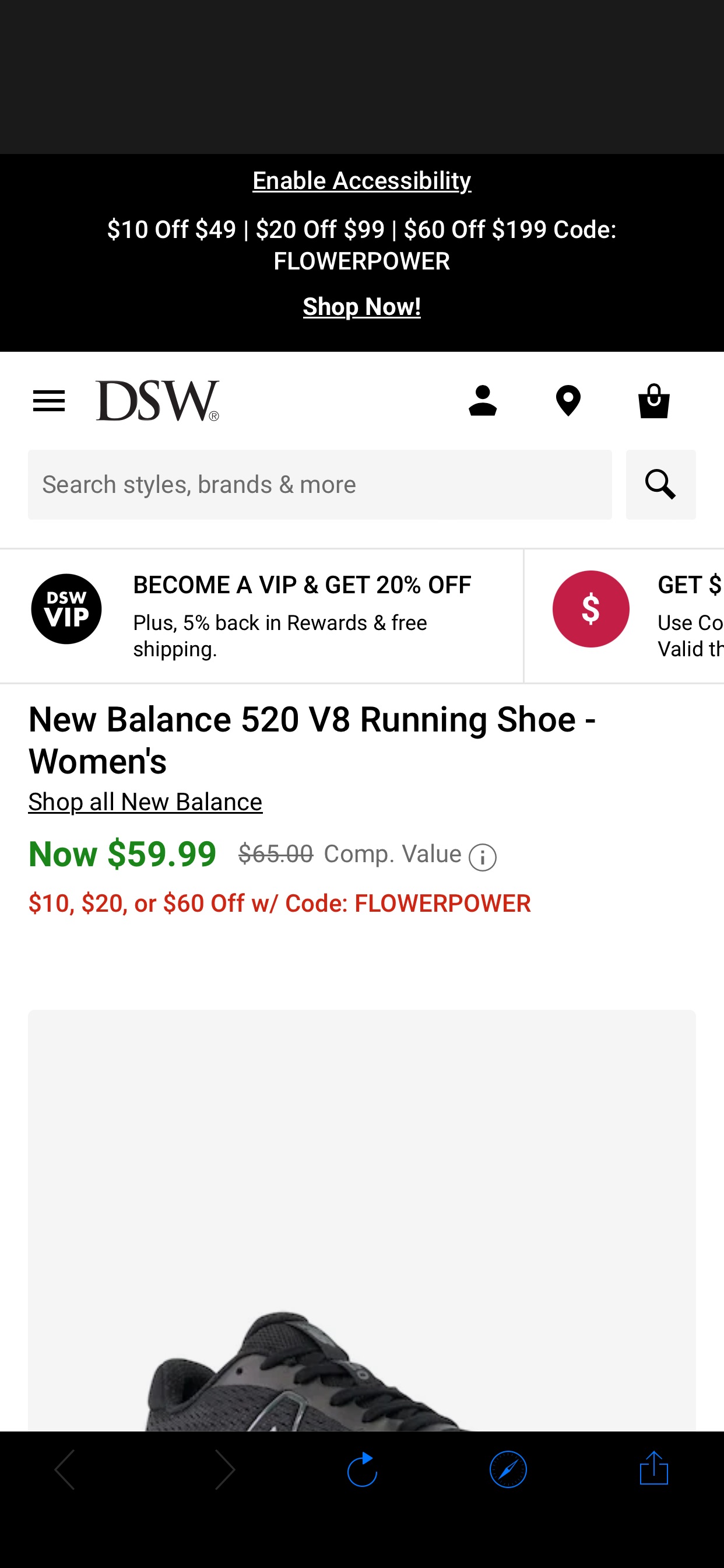 New Balance 520 V8 Running Shoe - Women's - Free Shipping | DSW