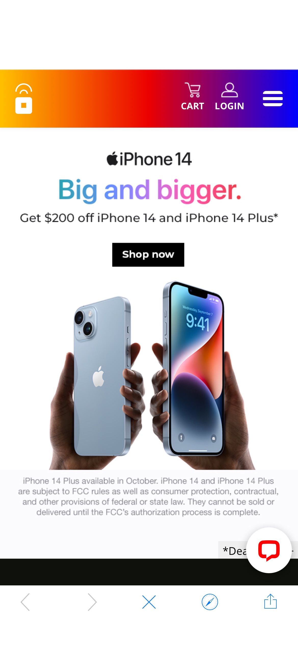 Repocket

Get $200 off iPhone 14 and iPhone 14 Plus*

三家电话网络供你选择