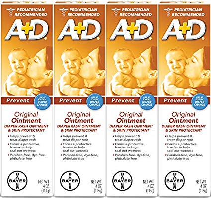 护臀膏Amazon.com: A+D Original Diaper Ointment, 4 Ounce (Pack of 4): Health & Personal Care