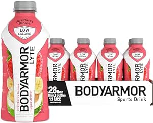 Amazon.com : BODYARMOR LYTE Sports Drink Low-Calorie Sports Beverage, Strawberry Banana, Coconut Water Hydration, Natural Flavors With Vitamins, 16 Fl Oz (Pack of 12)
