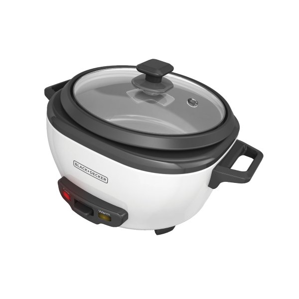 BLACK+DECKER 6-Cup Rice Cooker with Steaming Basket