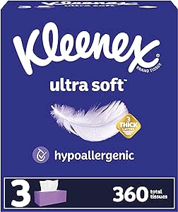 Amazon.com: Kleenex Ultra Soft Facial Tissues, 3 Flat Boxes, 120 Tissues per Box, 3-Ply (360 Total Tissues), Packaging May Vary : Health &amp; Household