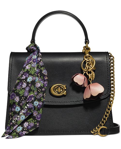 COACH Leather Parker Top Handle Satchel & Reviews - Handbags & Accessories - Macy's 梅西百货Coach包包4.5折，超超划算