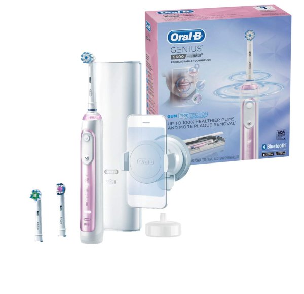 9600 ($40 Instant Rebate Available) Electric Toothbrush, 3 Brush Heads, Powered by Braun, Black