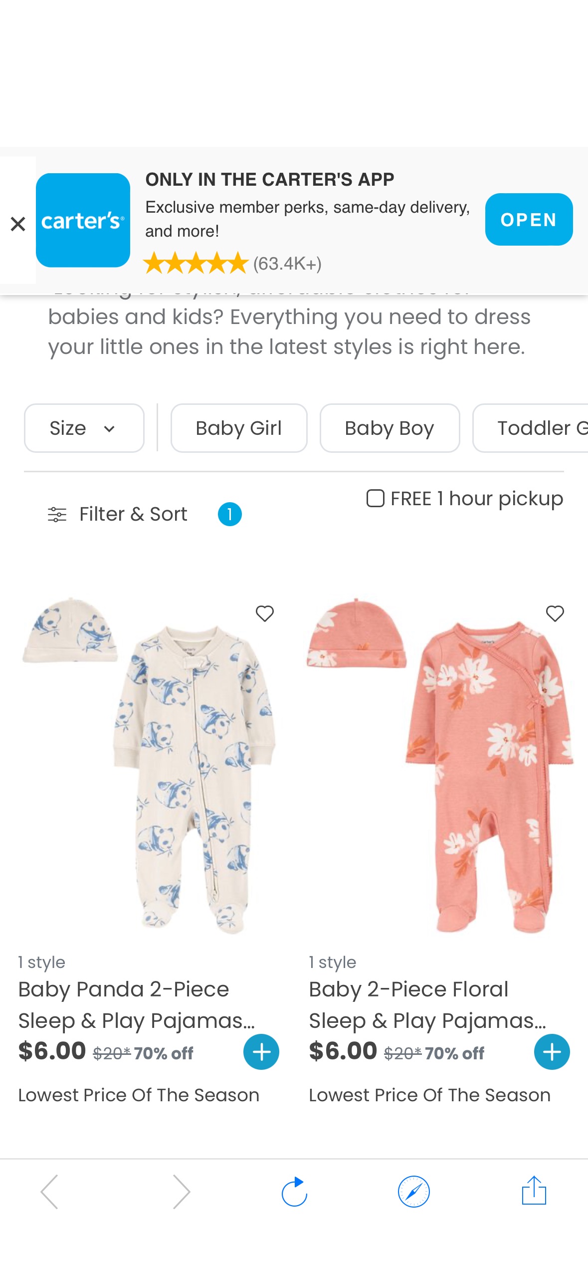Up to 70% off all baby