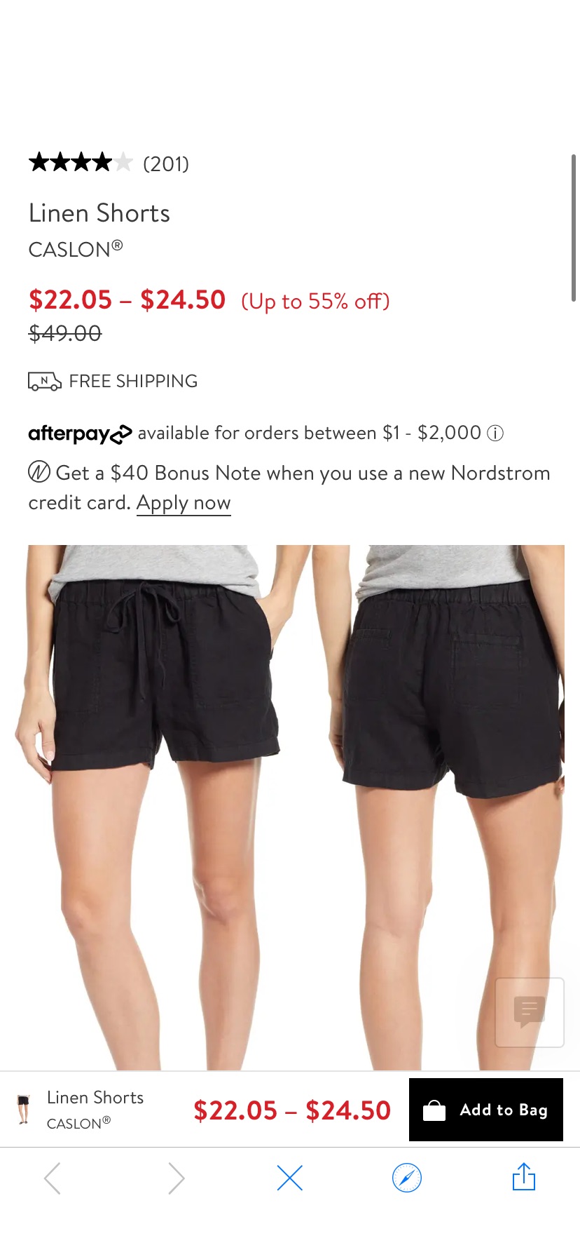 Caslon® Linen Shorts | Nordstrom