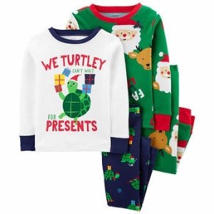 $18.99 Carters 4件圣诞居家服套装