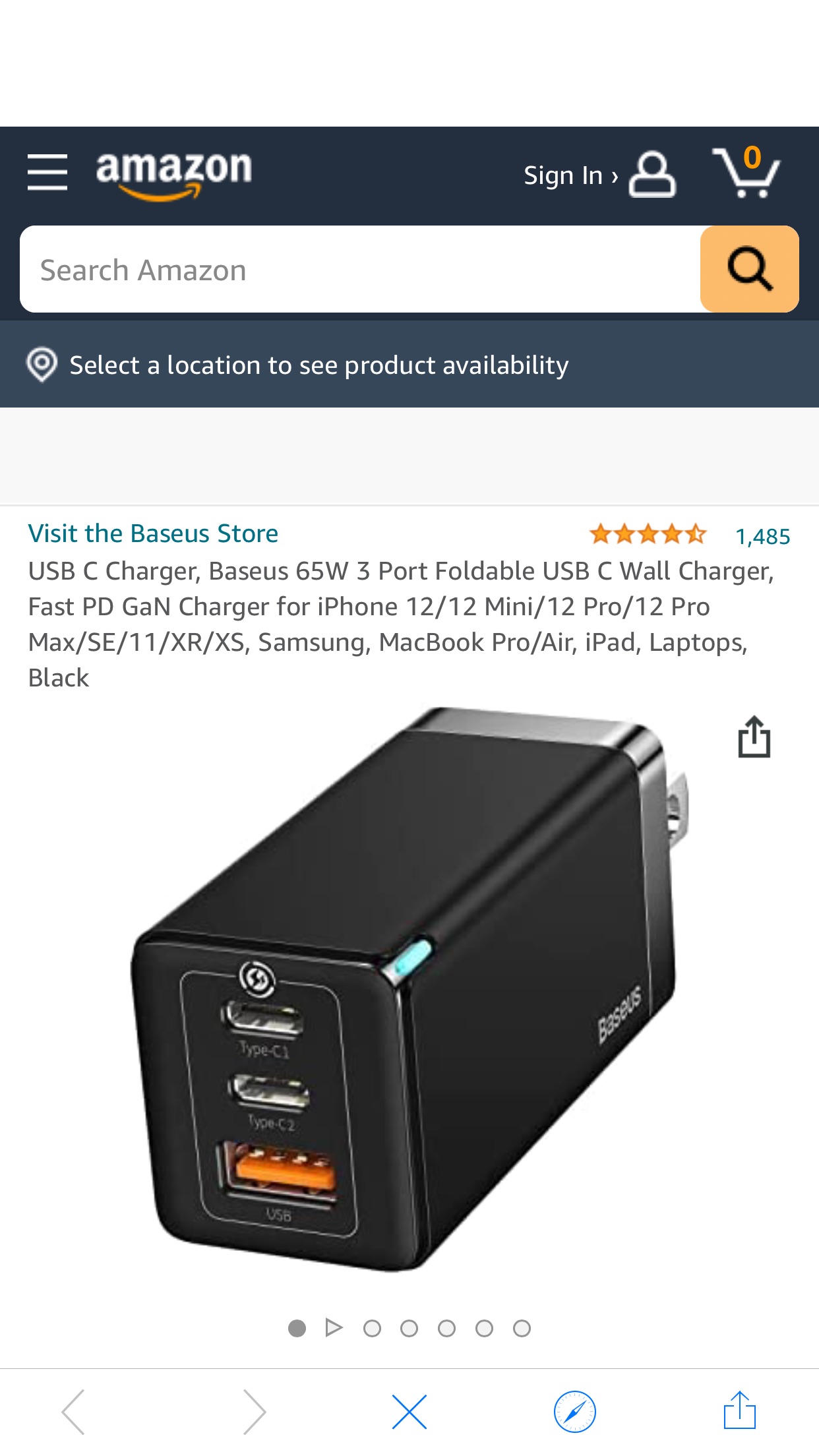 倍思 USB C Charger, Baseus 65W 充电头