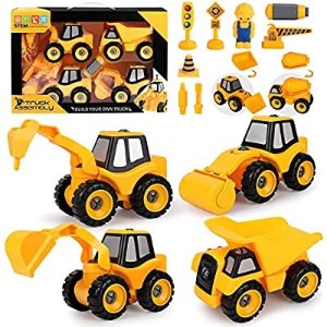 DeXop 儿童建筑玩具车套装 可变成6种不同工程车