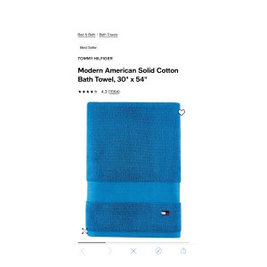 $7.99 Tommy Hilfiger Modern American Solid Cotton Bath Towel, 30 x 54 & Reviews - Bath Towels - Bed & Bath - Macy s 折扣码 HOME