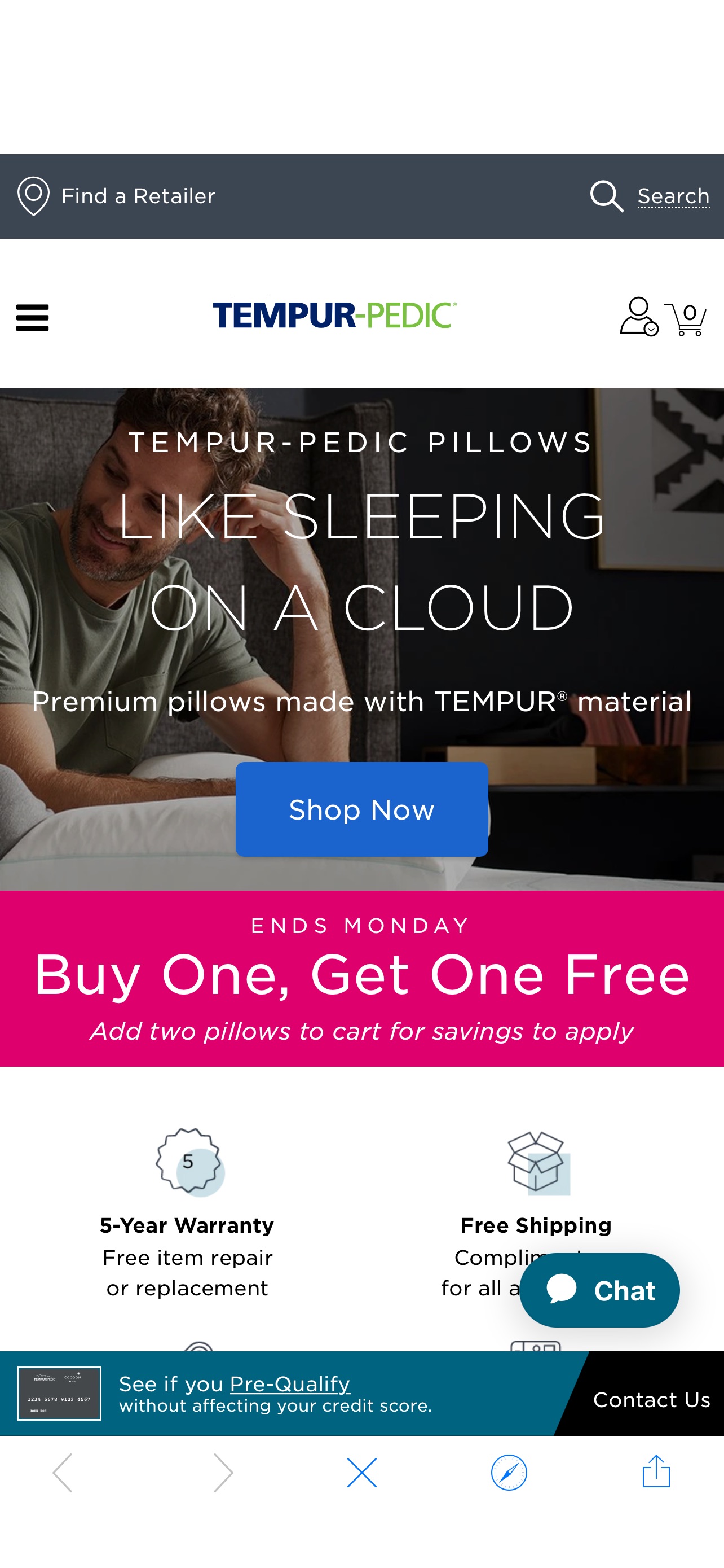 超舒适Tempur-Pedic枕头买一赠一啦