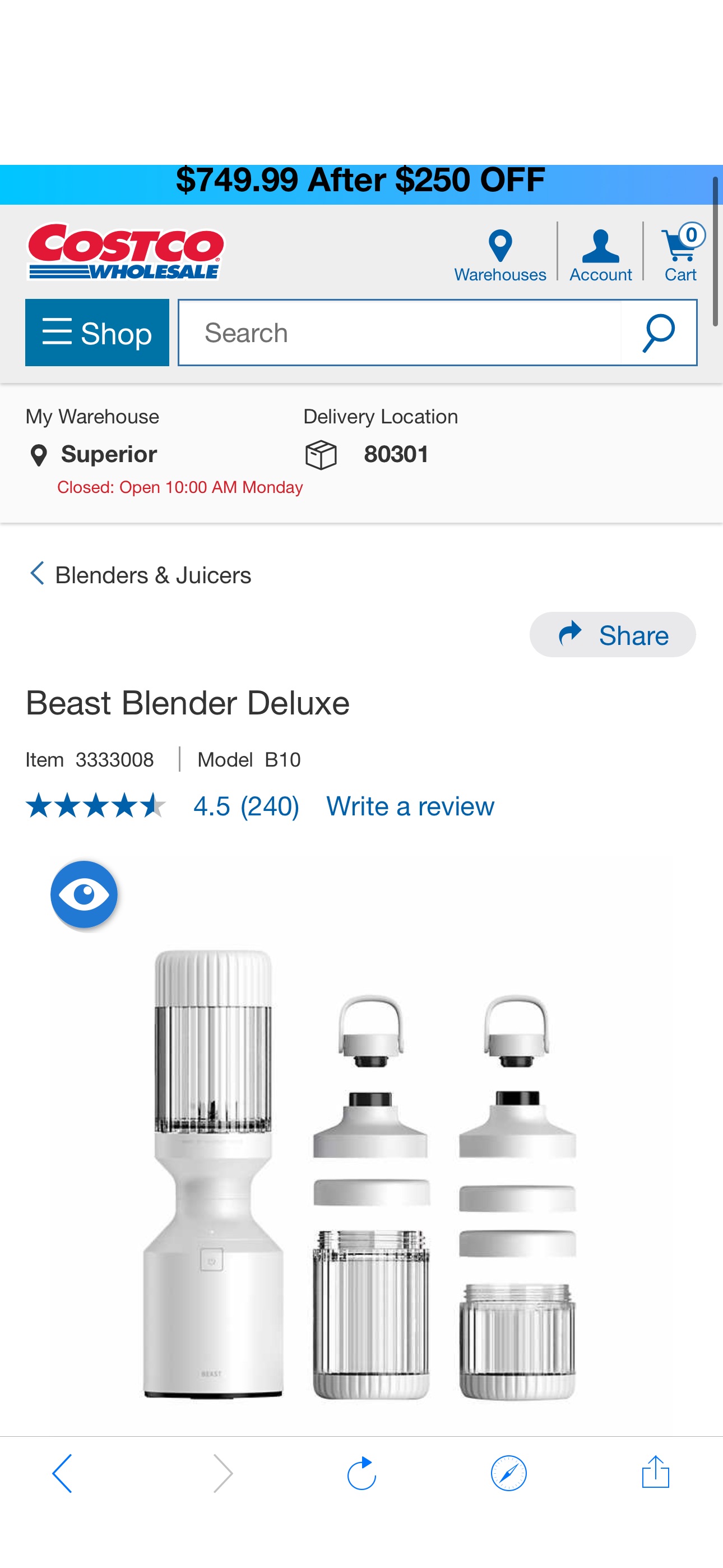Beast Blender Deluxe | Costco