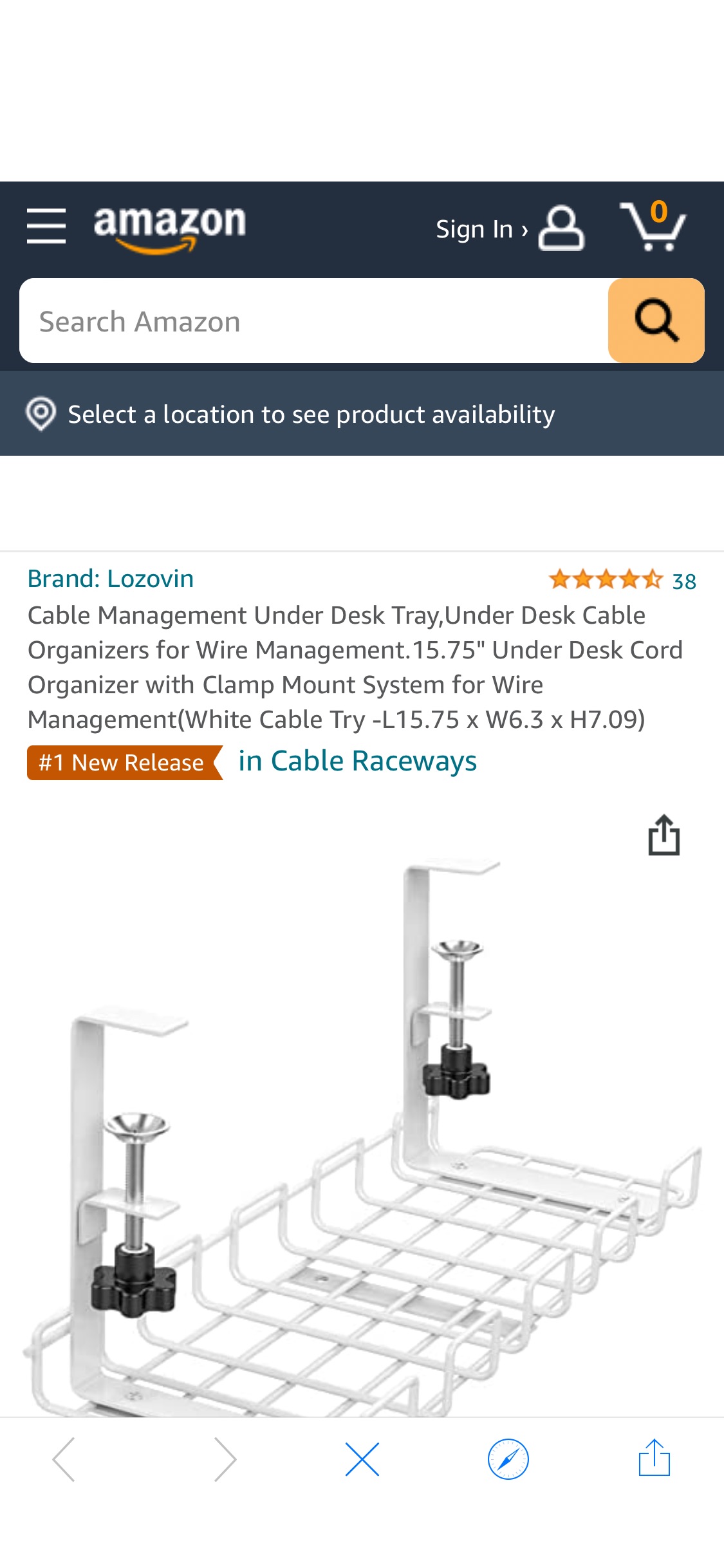 Amazon.com: Cable Management Under Desk Tray,Under Desk Cable Organizers for Wire Management.15.75" Under Desk Cord Organizer with Clamp Mount System for Wire Management
