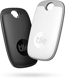 Amazon.com: Tile Pro 2-Pack (Black/White). Powerful Bluetooth Tracker, Keys Finder and Item Locator for Keys, Bags, and More; Up to 400 ft Range. 